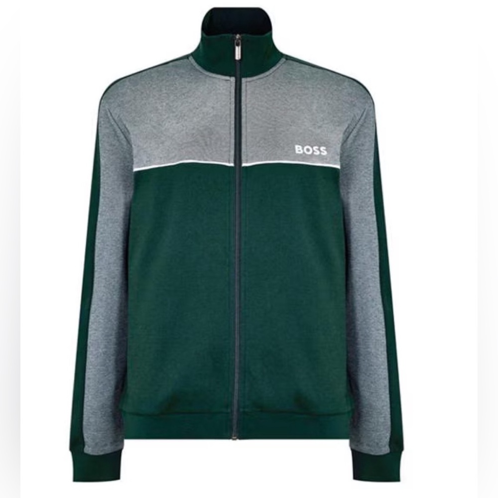 Hugo Boss Tracksuit Jacket Open Green Size Large L Brand New Authentic Ships Now